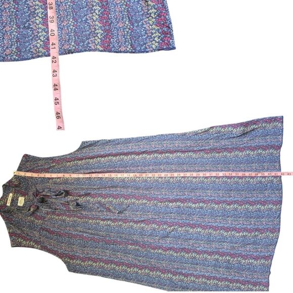 L.L. Bean Blue and Purple Sleeveless Midi Dress - Picture 8 of 10